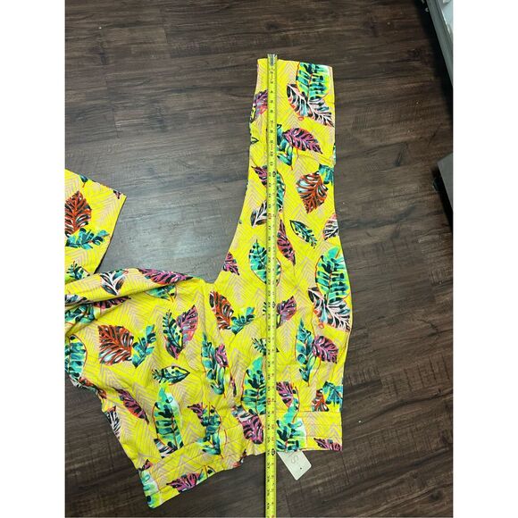 SIGAL NWT Yellow Tropical Cotton Linen Pants, Sz Small/Medium, MSRP $295 - Picture 5 of 6